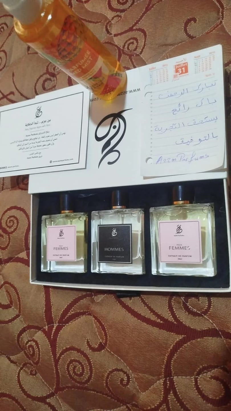 Customer photo review of Pack AZZM – 3 PARFUMS AU CHOIX