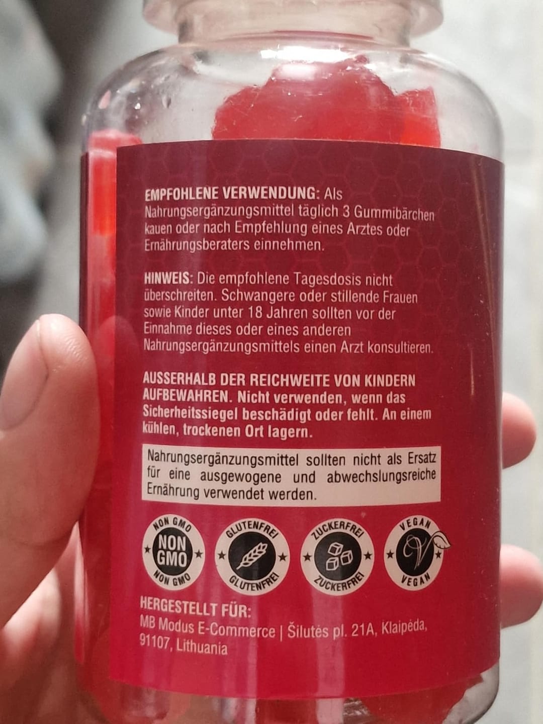 Customer photo review of Creatine Gummies – Blueberry