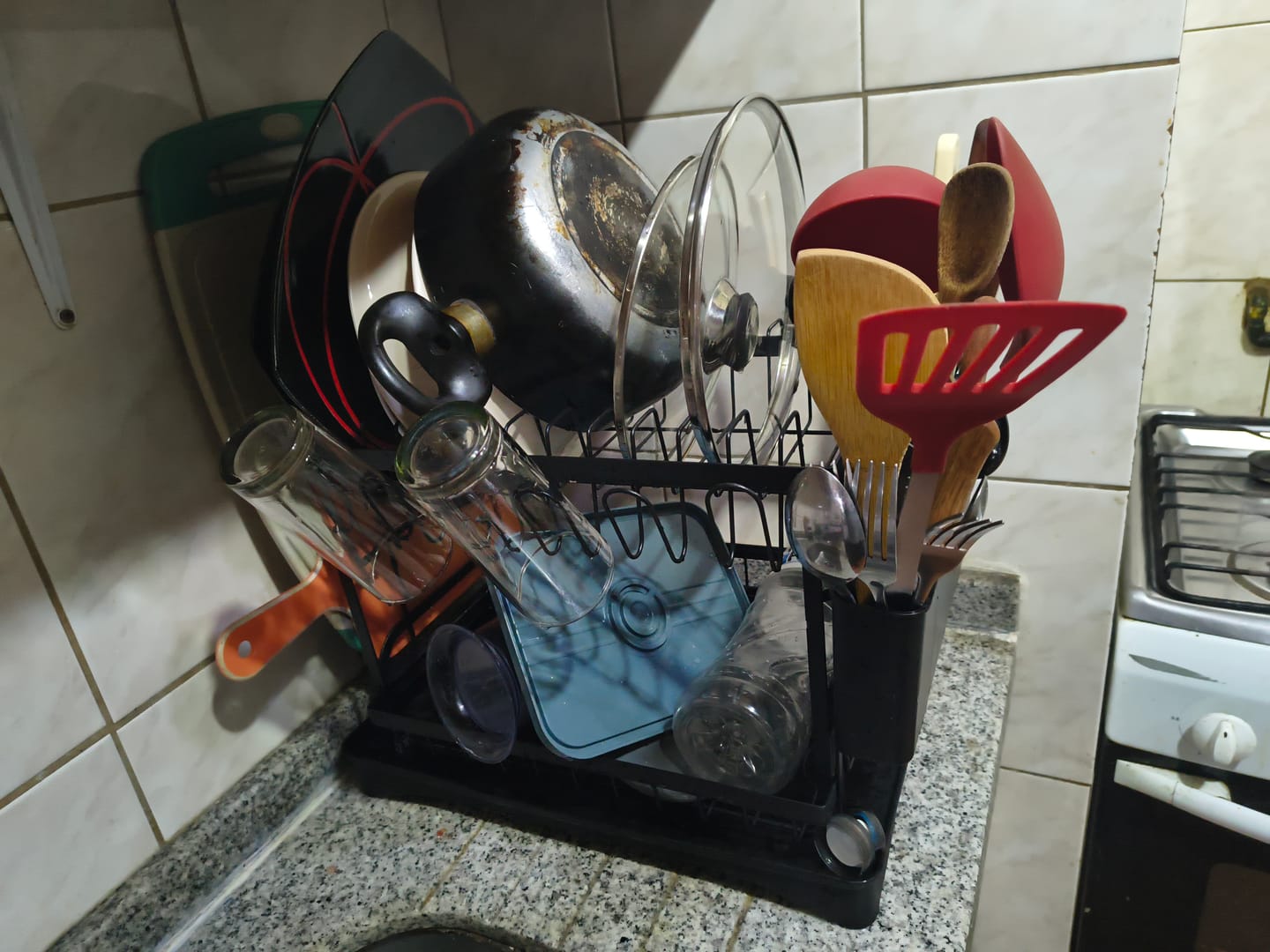 Customer photo review of Escurridor De Platos 2 Niveles Secaplatos Multifuncional