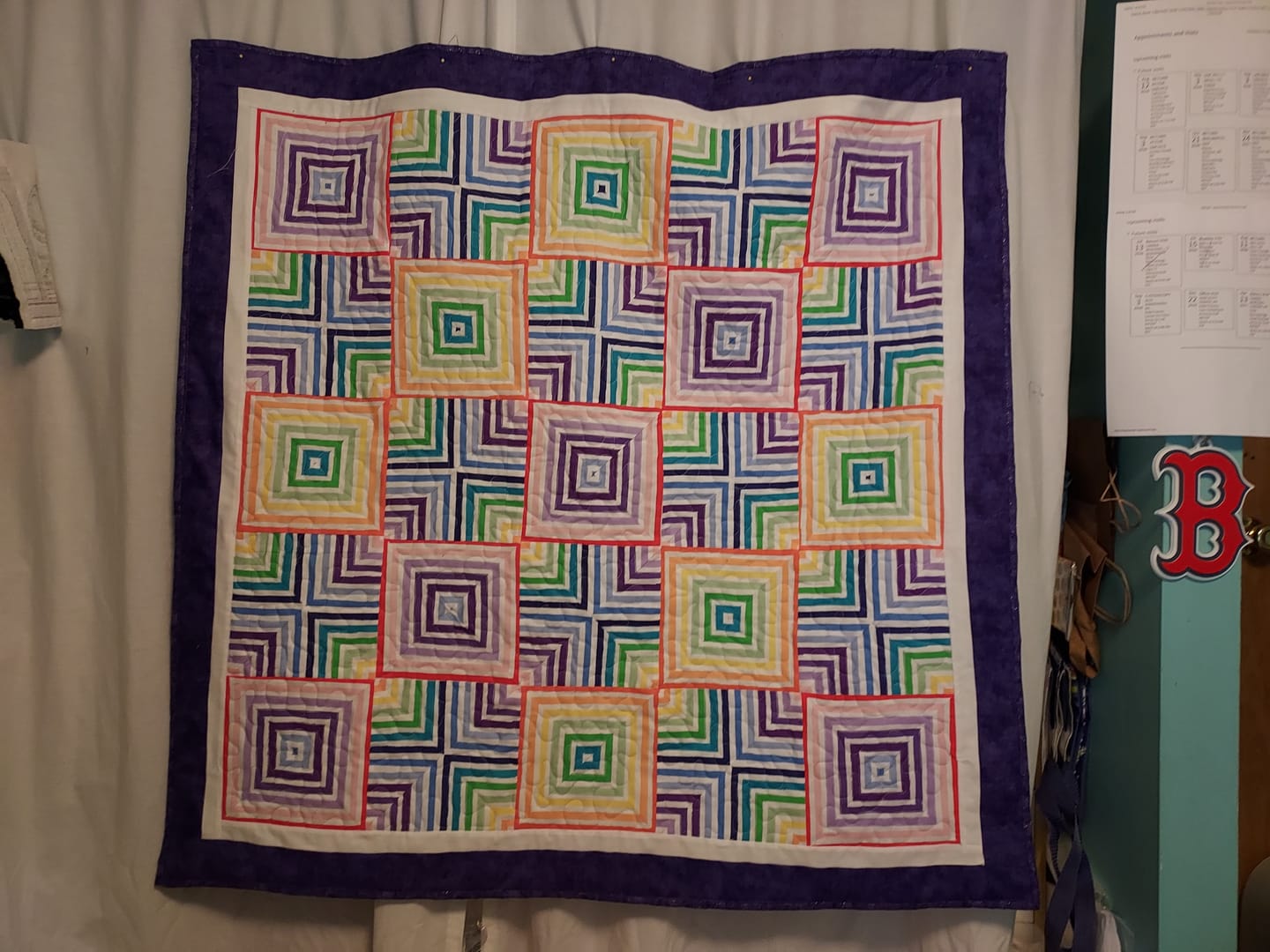 Customer photo review of Over the Rainbow Stripes Fabric