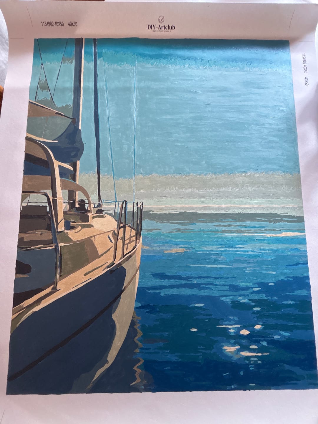 Customer photo review of Yacht Life | Paint by Number