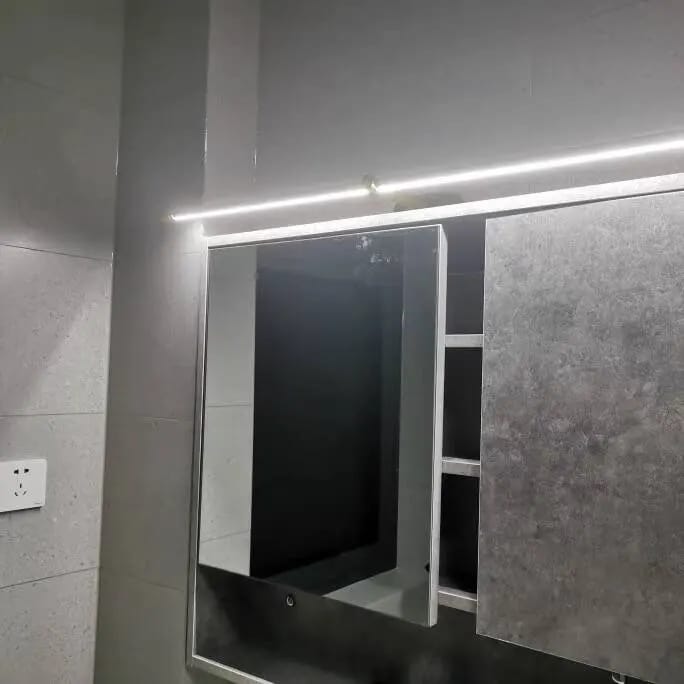 Customer photo review of Minimalist Linear Wall Lamp, Metal LED Vanity Light, 3000K, Dimmable