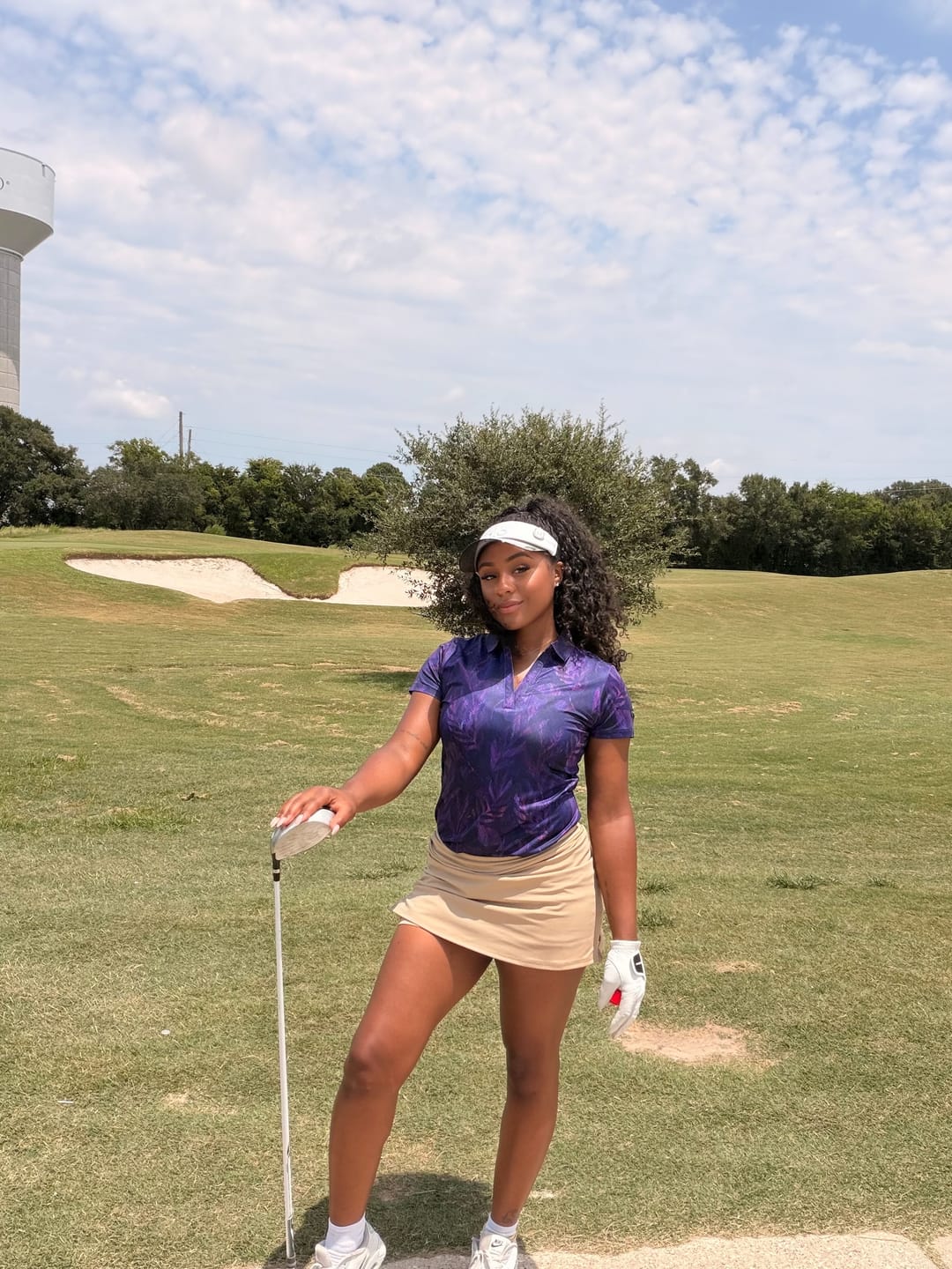 Customer photo review of Violet Vogue Women's Golf Polo