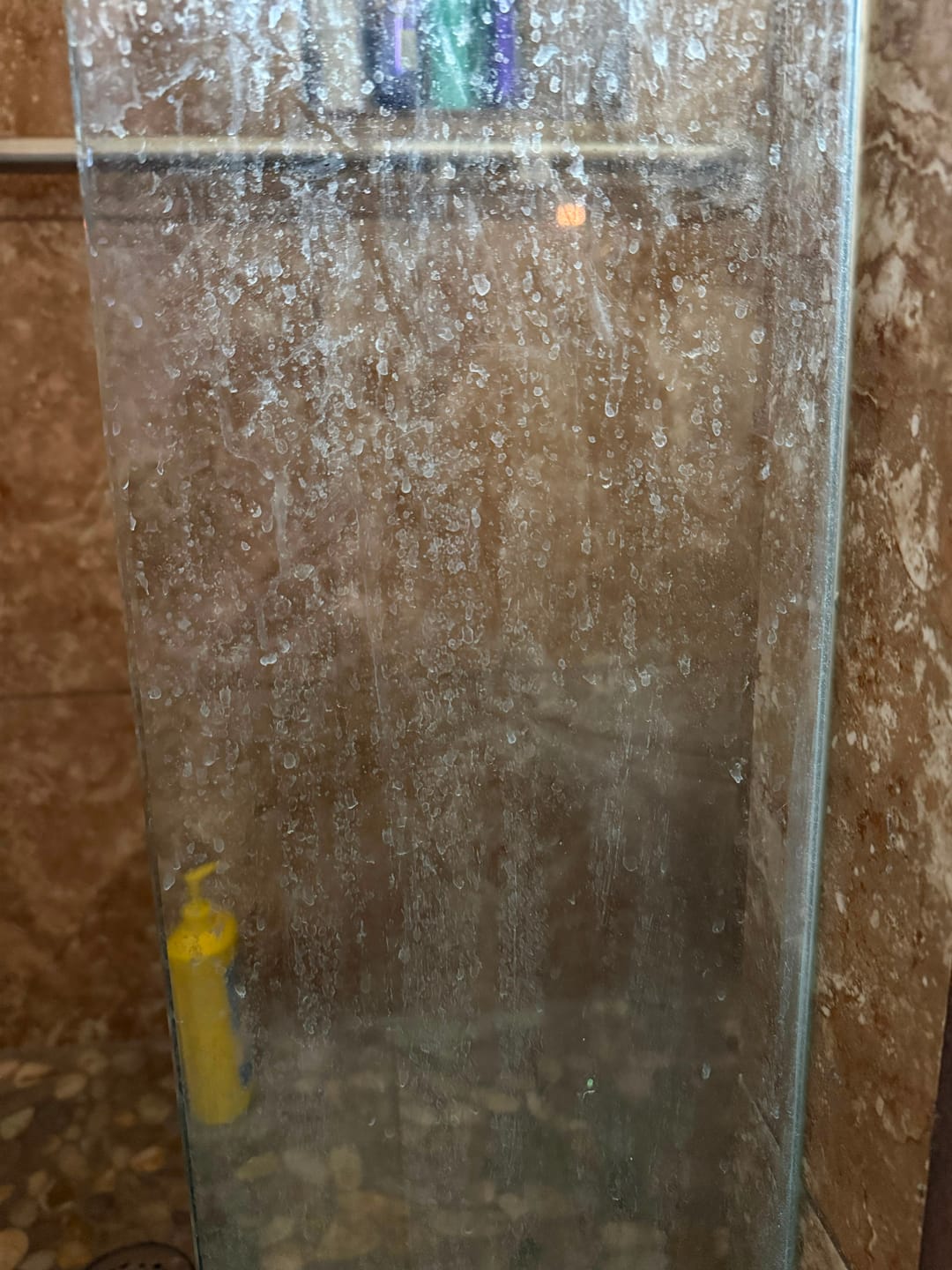 Customer photo review of Bonastre Hard Water & Soap Scum Removal Kit – Glass, Tile & Bathroom & Kitchen Surfaces