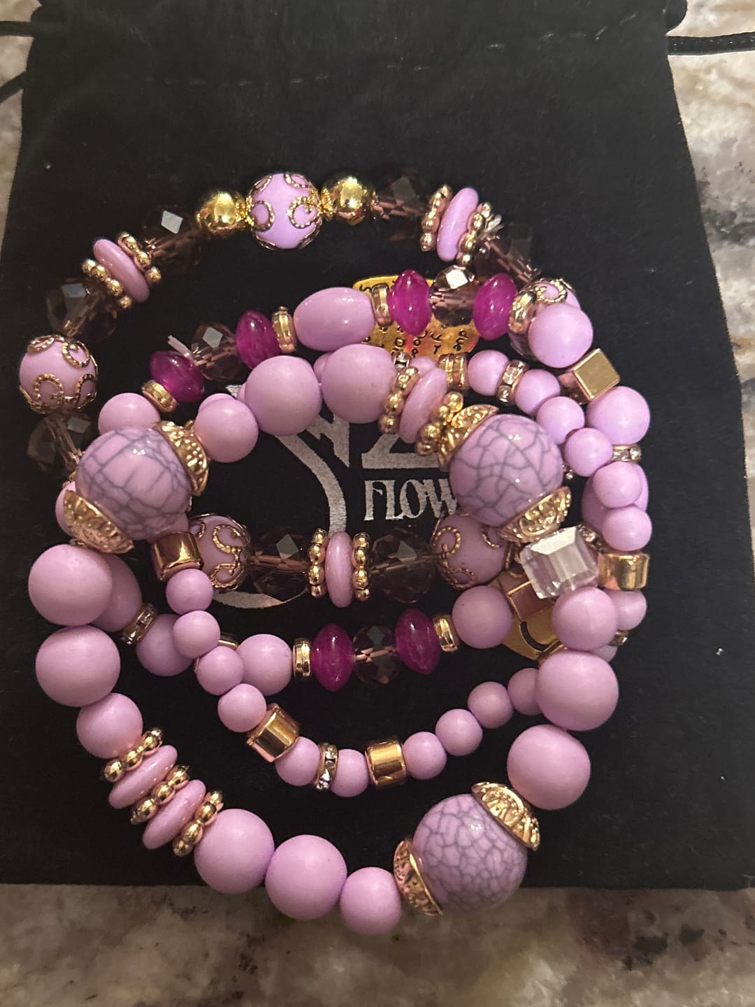 Customer photo review of Lauren Stretchy Doodah Stack Bracelet