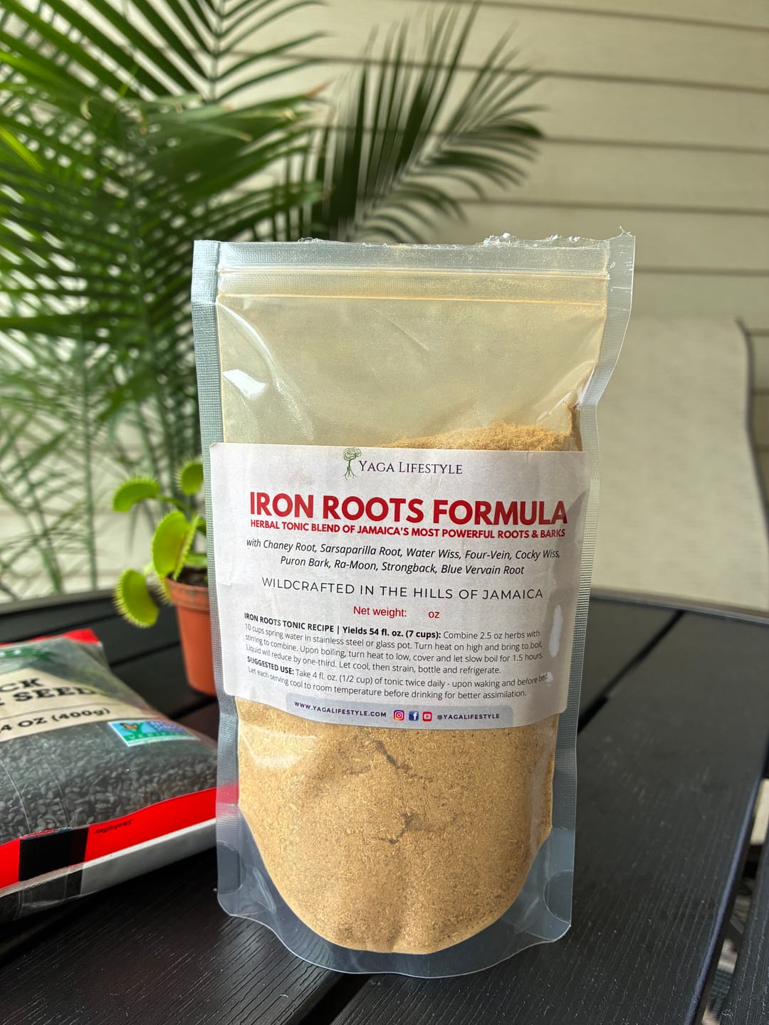 Customer photo review of Iron Lion Powder | Jamaican Roots Tonic Supplement with Sarsaparilla, Chaney Root (Cocolmeca), Strongback, Allman Strength