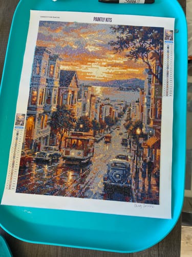 Customer photo review of San Francisco Cable Car Sunset (Diamond Painting)