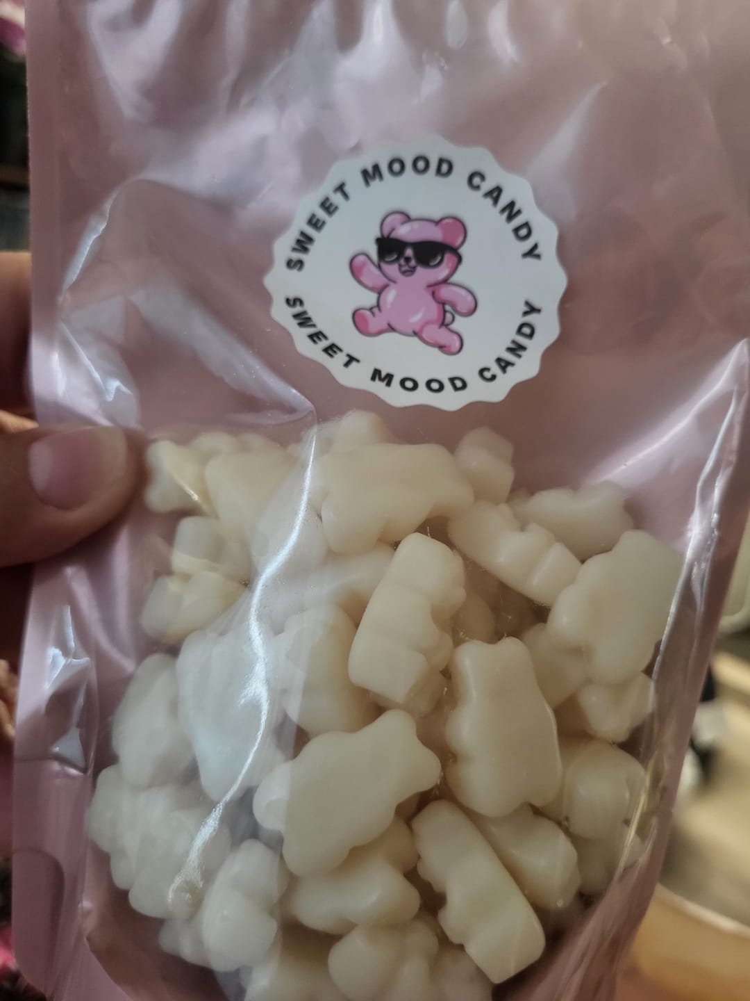 Customer photo review of Just Enough - Strawberry Banana Gummy Bears