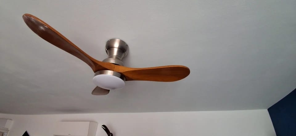 Customer photo review of Solid Wood Blade Ceiling Fan Light With Integrated LED and DC Motor