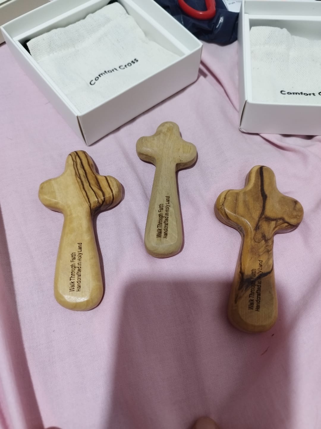Customer photo review of COMFORT CROSS MADE IN HOLY LAND + FREE PRAYER CARDS (Limited Time Only)