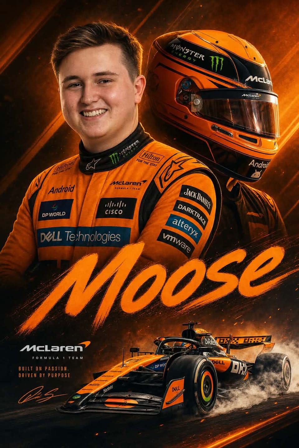 Customer photo review of Custom F1 Racing Portrait