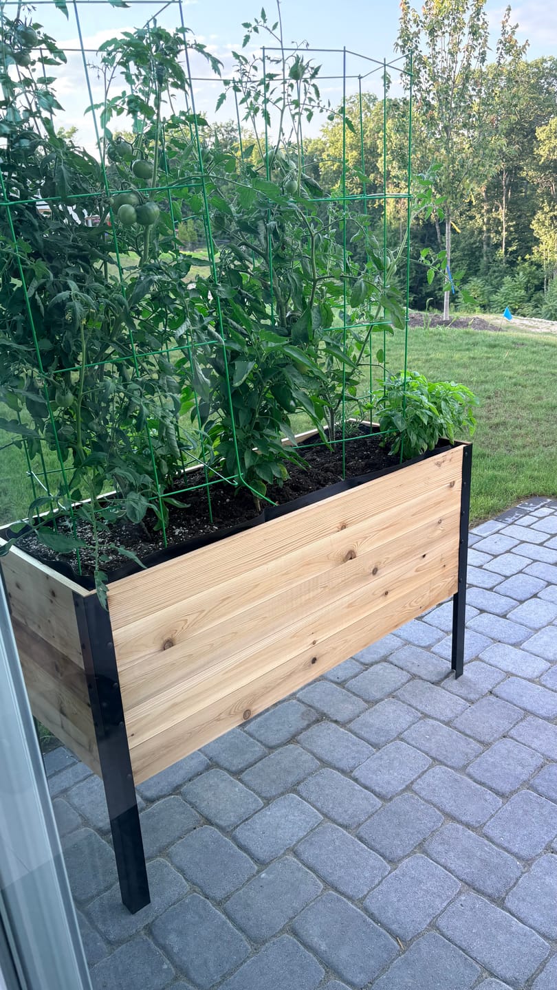 Customer photo review of 18″ x 48″ Deep Root Raised Garden Bed - 30″ TALL - Select Grade