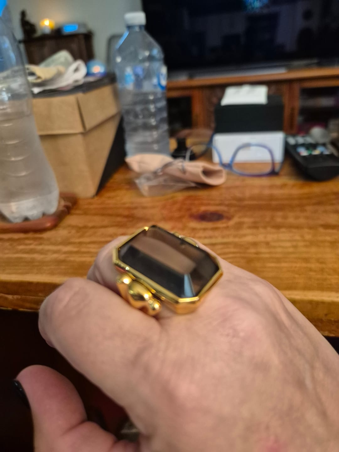 Customer photo review of Marique French Vintage Noir Ring