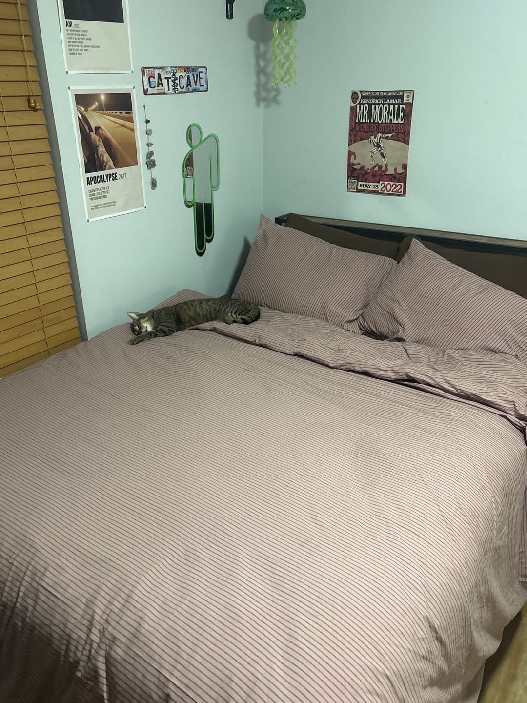 Customer photo review of Purple Striped Duvet Cover