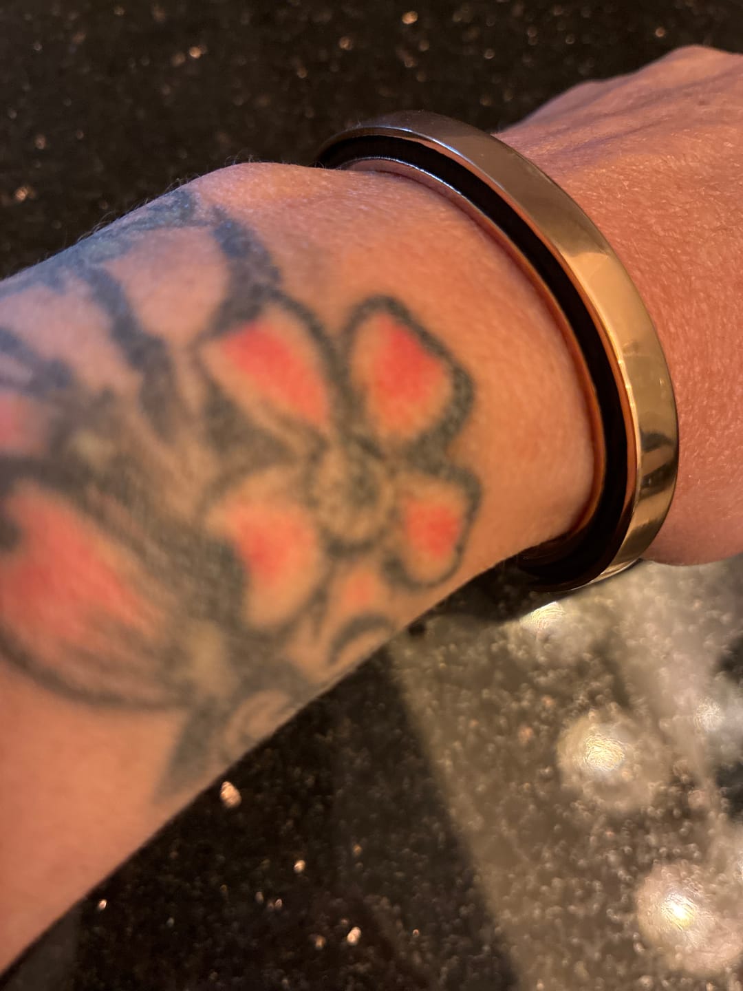 Customer photo review of Hair-tie Hider Cuff Bracelet