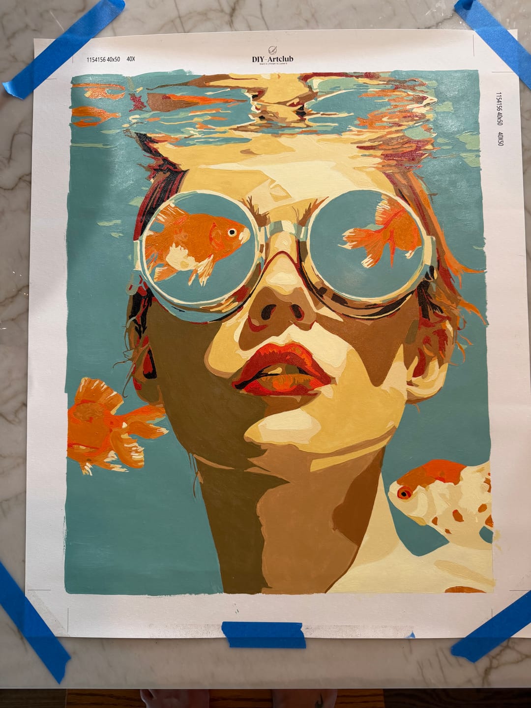 Customer photo review of Liquid Dreams | Paint by Number