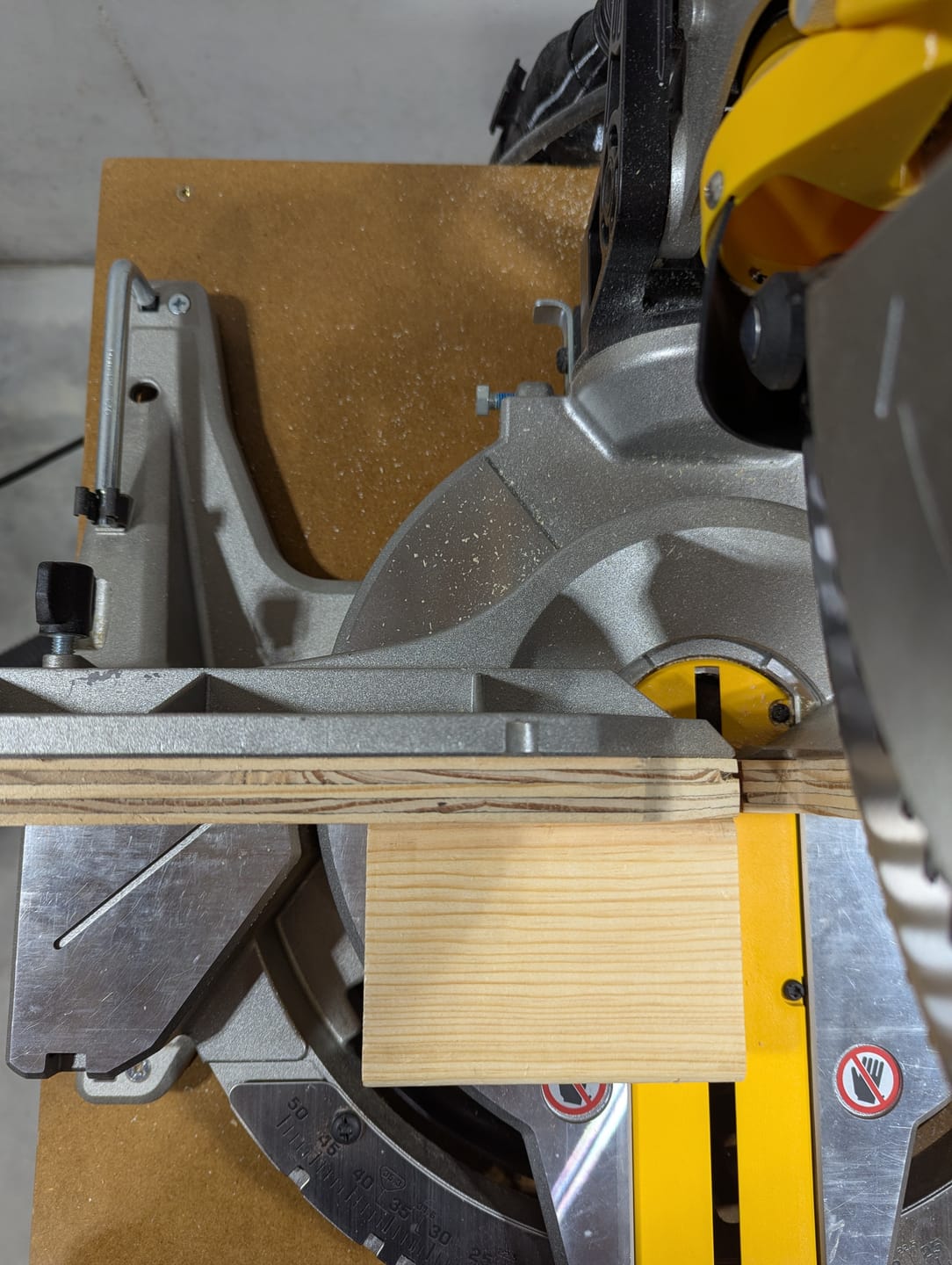 Customer photo review of Dust Collection Chute for Dewalt DW715/716 12" Non-Sliding Miter Saw