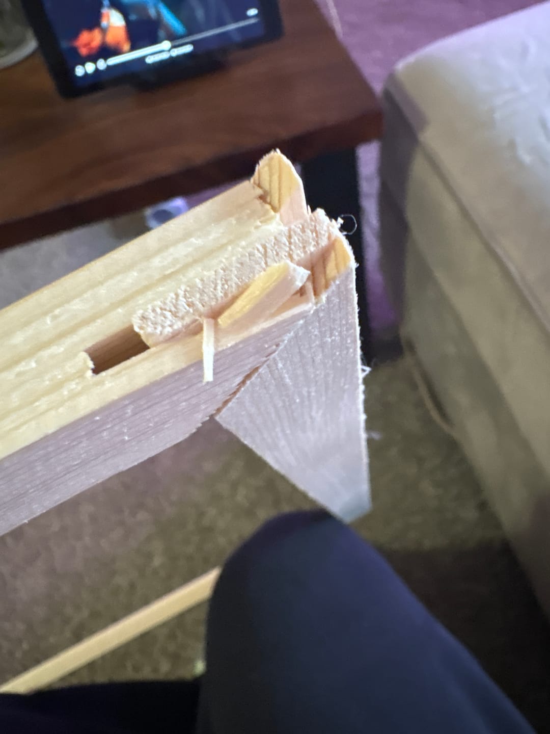 Customer photo review of Pine Wood Frame Kit for Rolled Canvas