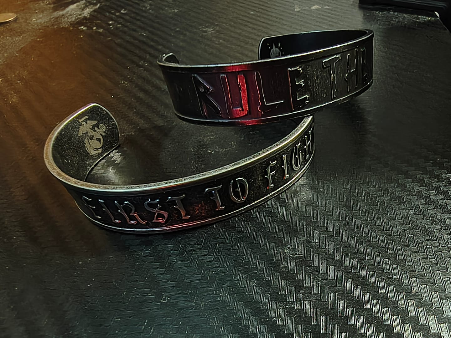 Customer photo review of Rule The Dark - Stainless Steel Cuff Bracelet