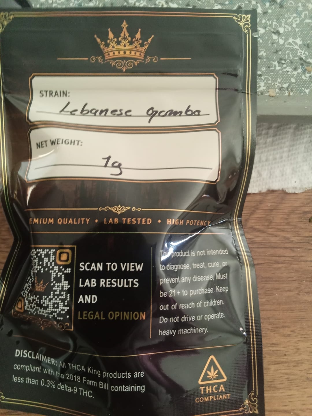 Customer photo review of THCA Hash