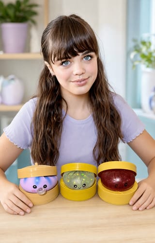 Customer photo review of Mystery Viral Dumpling Squishy 3 Pack