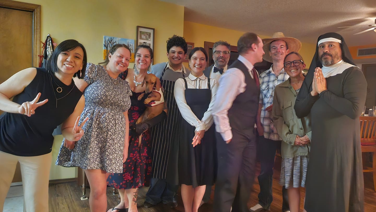 Customer photo review of A Wine Tasting Themed Murder Mystery Game Kit