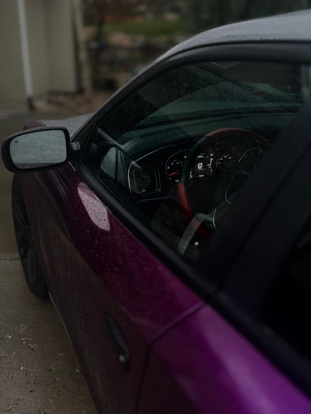 Customer photo review of Glossy Metallic Grape Purple Vinyl Wrap