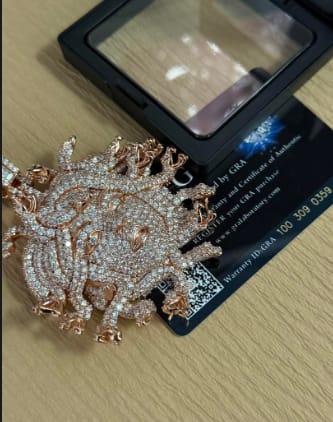 Customer photo review of GL Medusa 925 Sterling Silver Moissanite Pendant