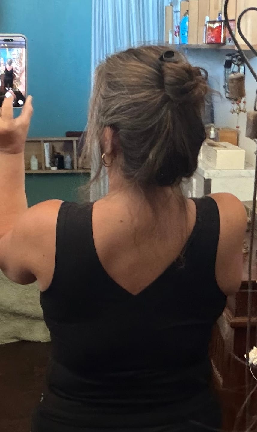 Customer photo review of Soft Modal V Back Tank Top