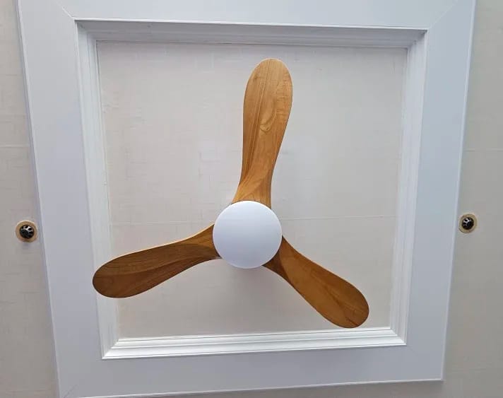 Customer photo review of Solid Wood Blade Ceiling Fan Light With Integrated LED and DC Motor