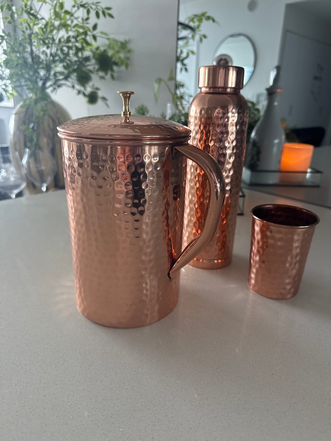 Customer photo review of Pure Copper Jug - 2L Hammered Copper Jug - Copper Culture