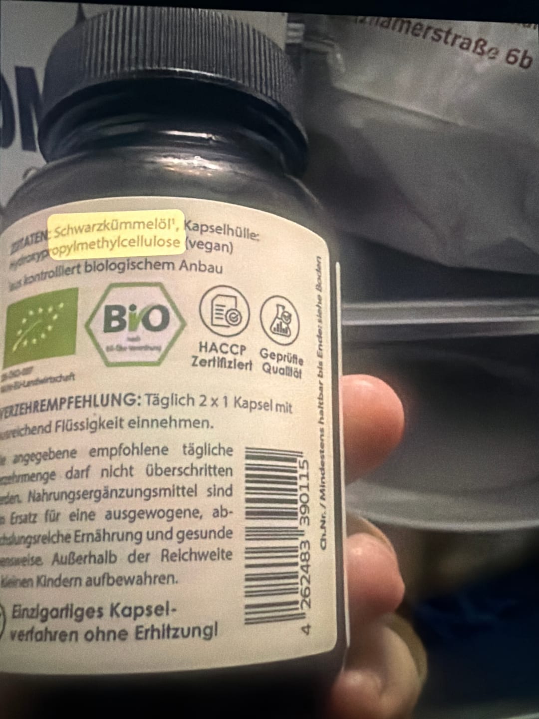 Customer photo review of BIO Schwarzkümmelöl 1500+ Thymochinongehalt