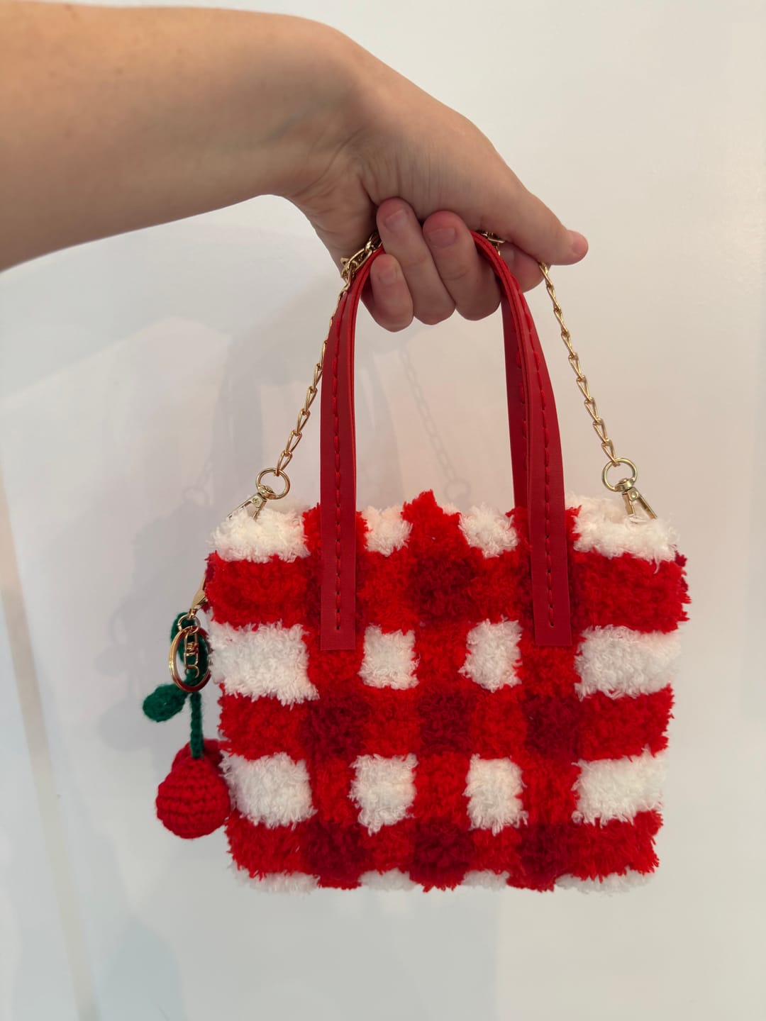 Customer photo review of RED GINGHAM - Woven Tote Bag Kit