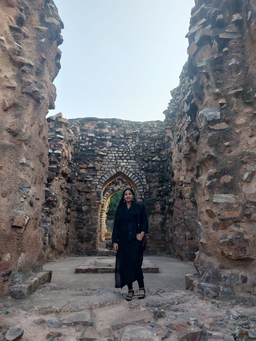 Customer photo review of Chocolate Brown Rayon mukaish Long Kurta