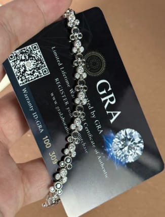 Customer photo review of 925 Silver Mouse Shape VVS Moissanite Tennis Bracelet