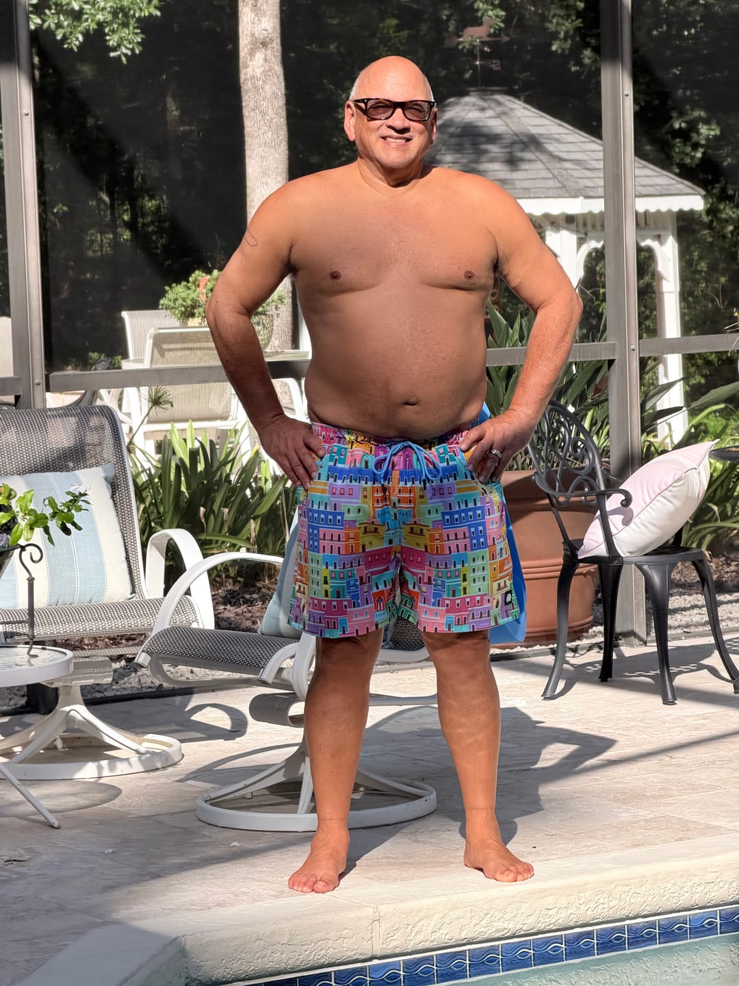 Customer photo review of MI VIEJO SAN JUAN SWIM SHORT