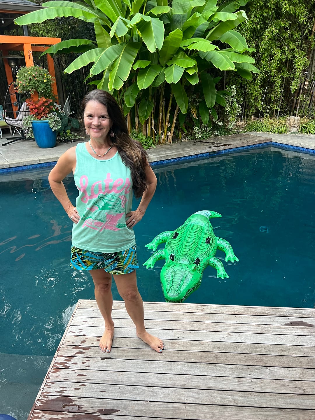 Customer photo review of Later Alligator Comfort Colors Tank Top