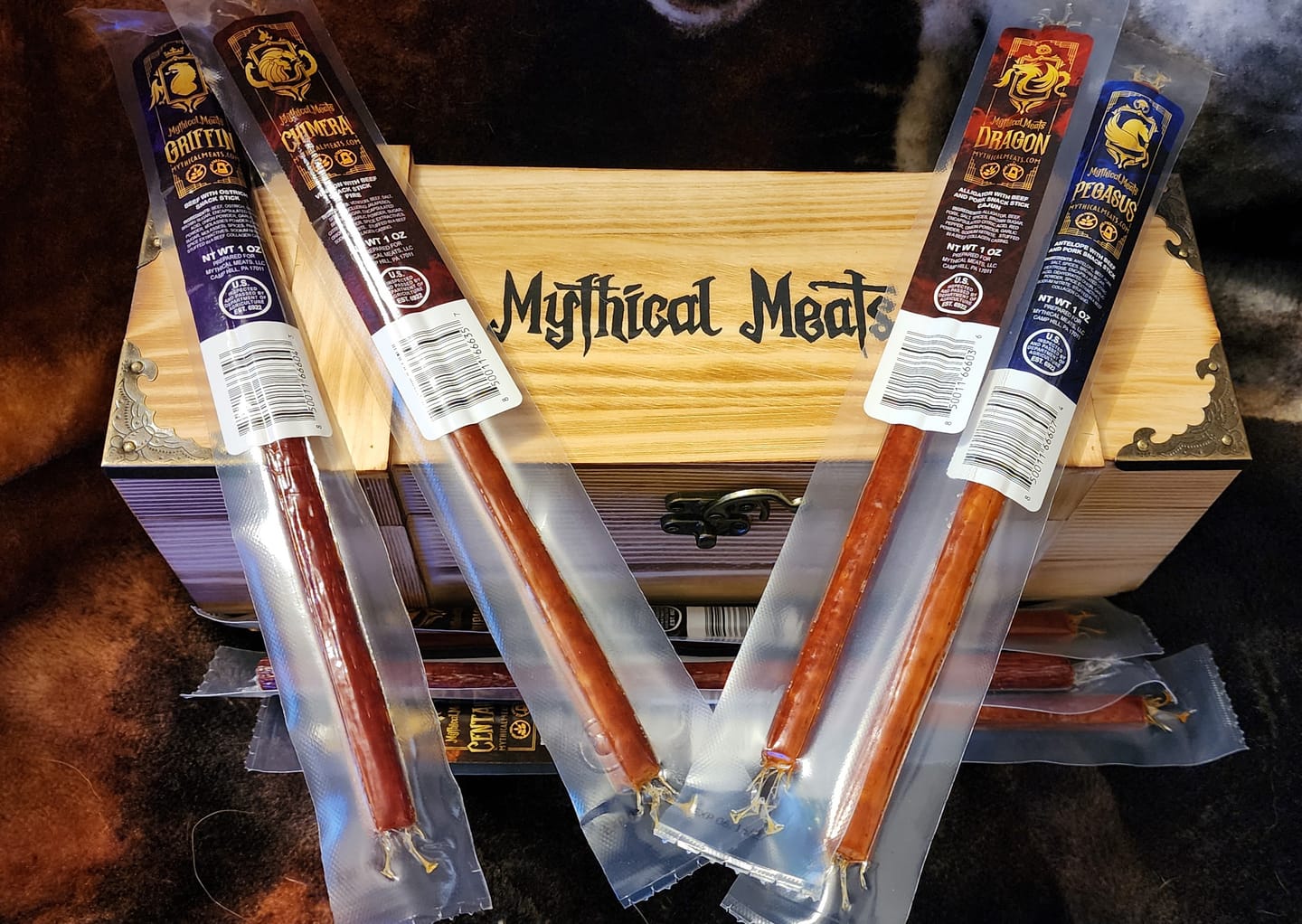 Customer photo review of Mythical Meats® DELUXE Loot Crate - 20 Snack Sticks Included!