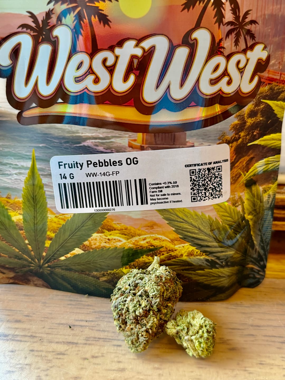 Customer photo review of West West Brand - Fruity Pebbles OG - 14 Grams - Indica