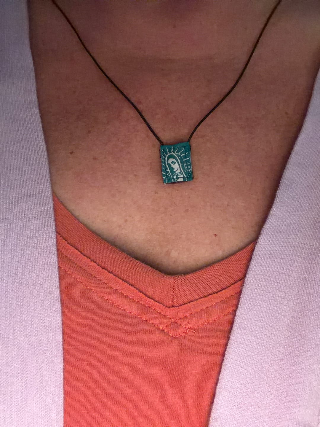 Customer photo review of Guadalupe Mini | Our lady of Guadalupe Premium Brown Scapular