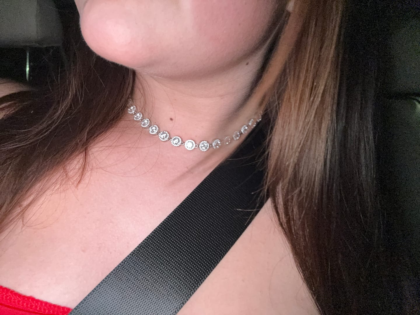 Customer photo review of Crystal Elegance Kette 14K Vergoldet