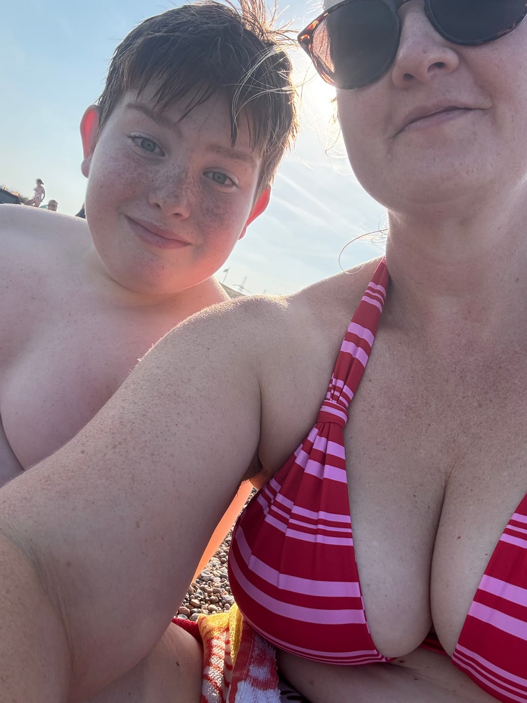 Customer photo review of Sydney Top - Sunset Stripe