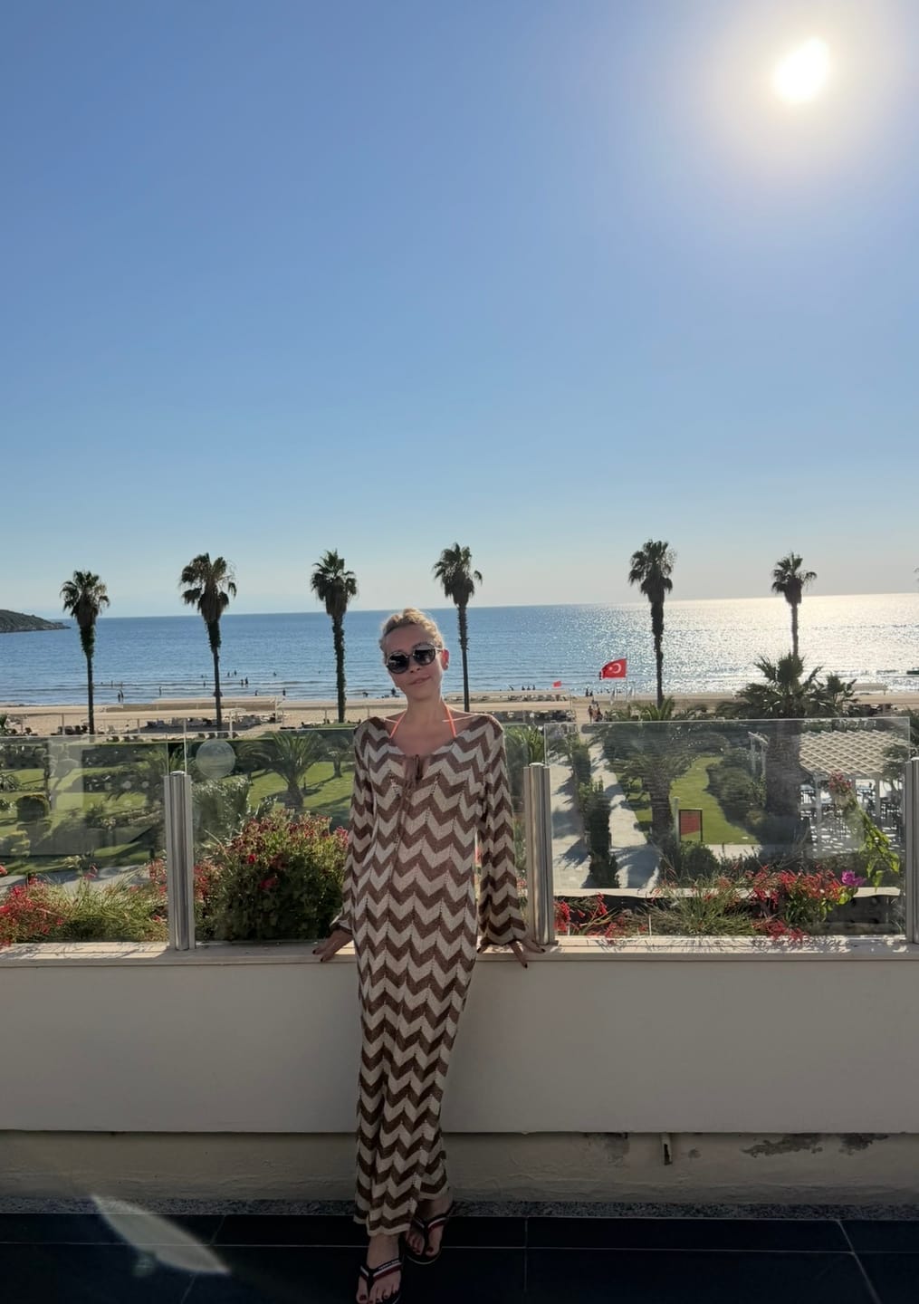 Customer photo review of Kleid mit Print - Braun