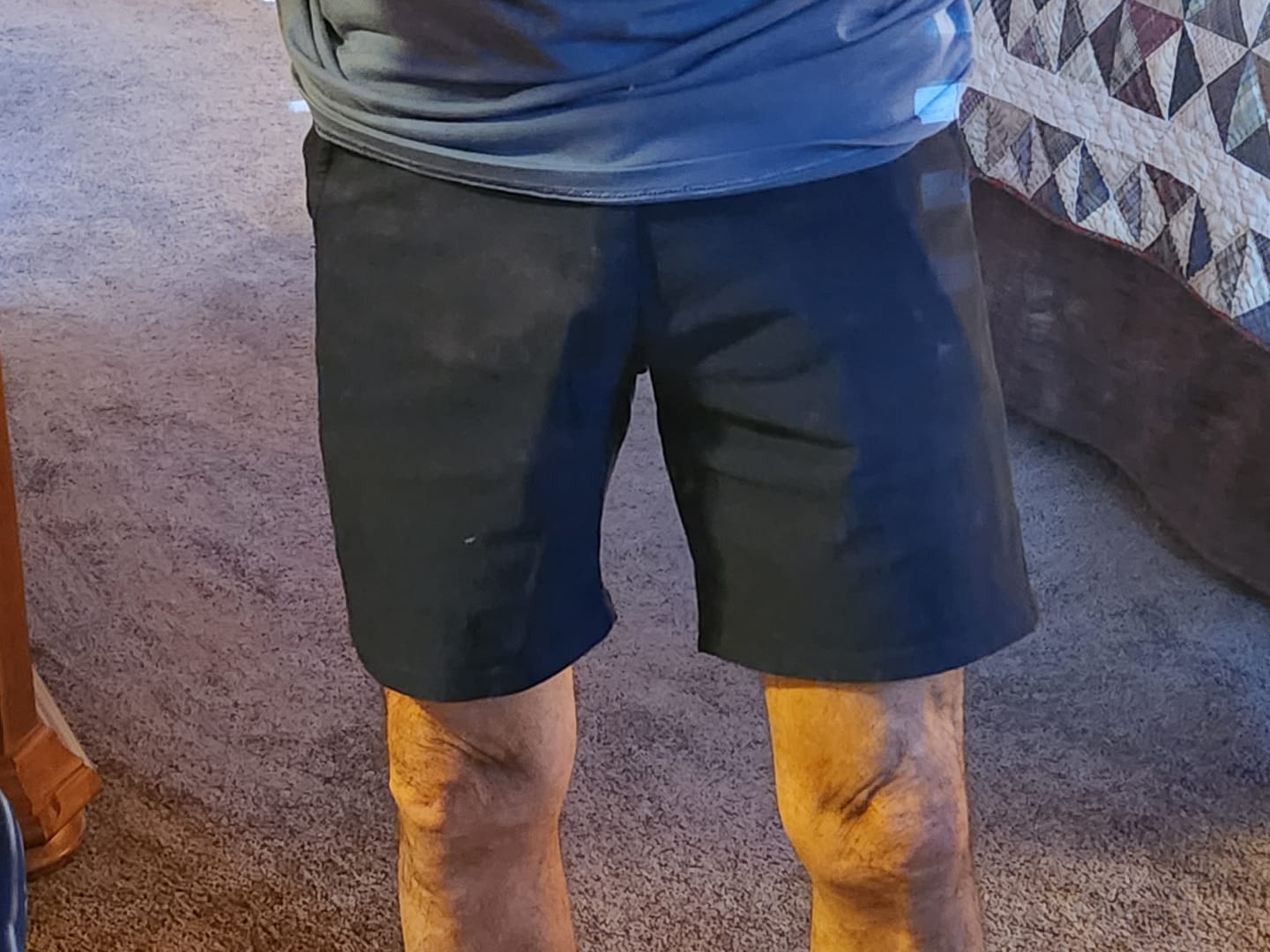 Customer photo review of Deluxe Stretch Knit T-Shirt - Navy