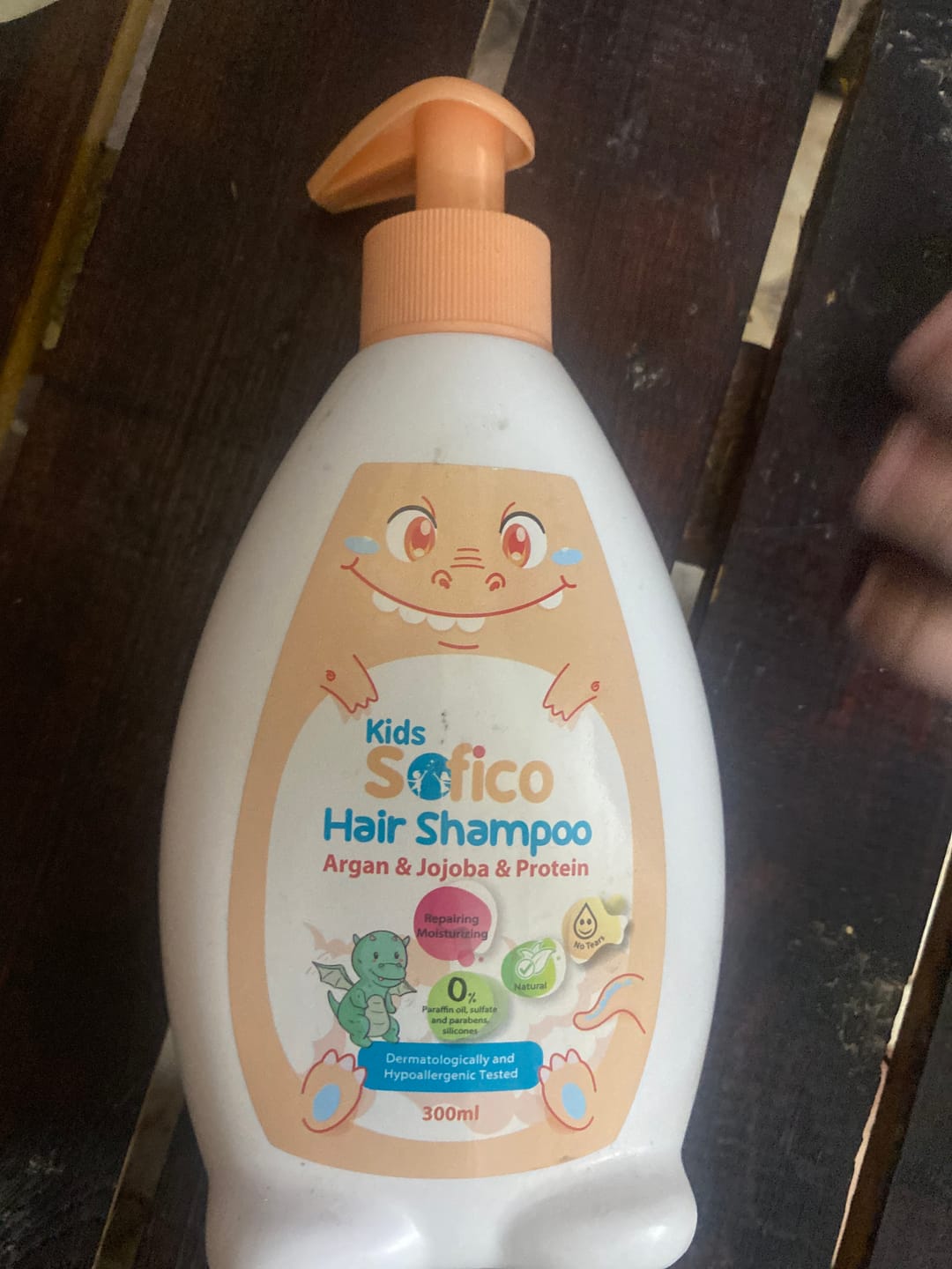 Customer photo review of Sofico Kids Hair Shampoo Argan & Jojoba & Protein 300 ml