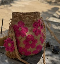 Customer photo review of Bolso de Ganchillo Hecho a Mano