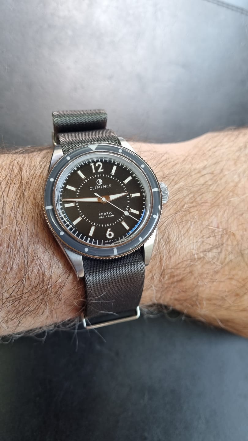 Customer photo review of Admiralty Grey Premium Nylon Watch Strap
