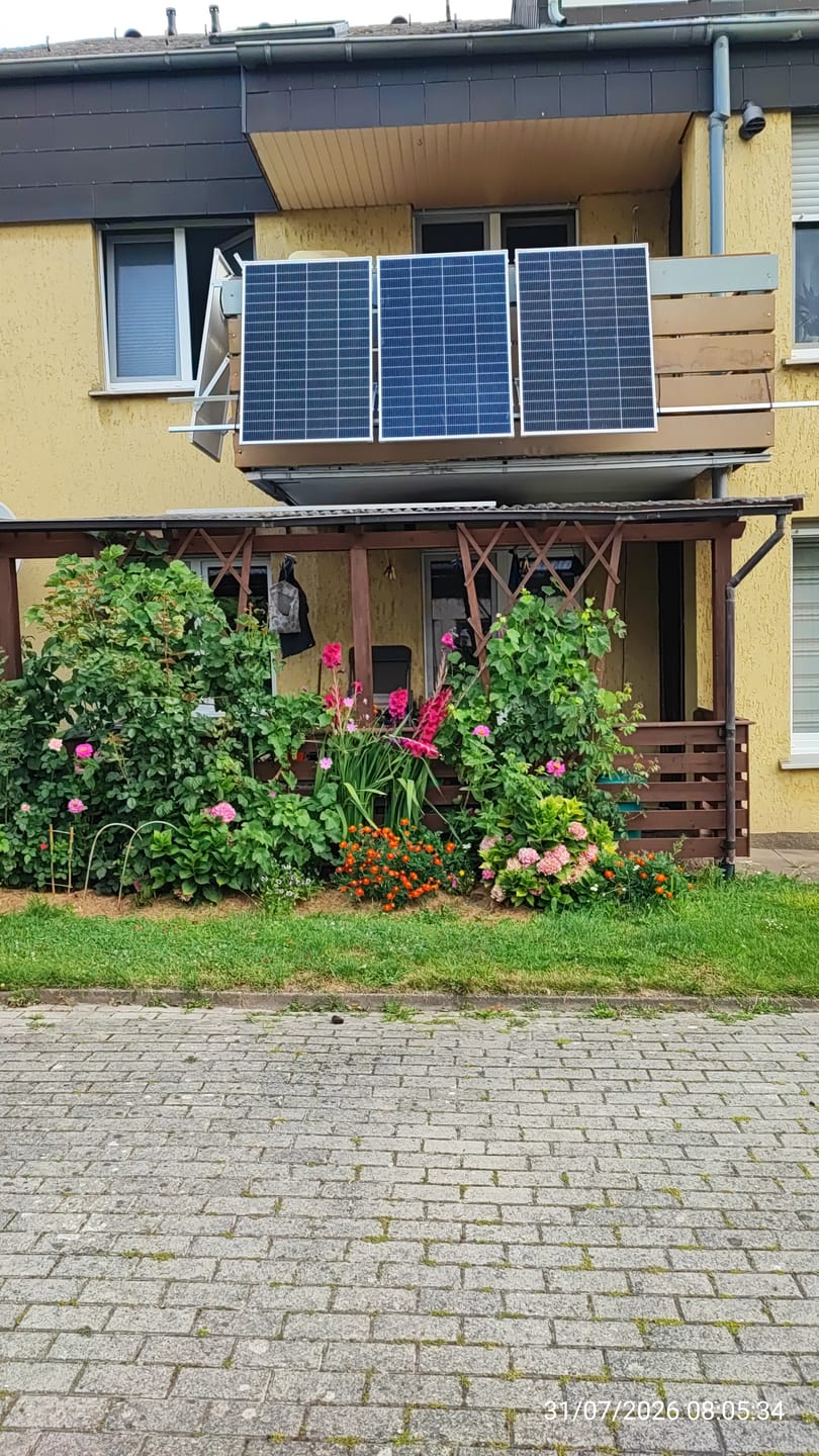 Customer photo review of Ray Lite Balkon Halterung Winkel einstellbar