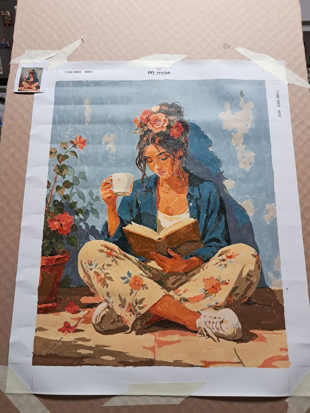 Customer photo review of Floral Escape | Paint by Number