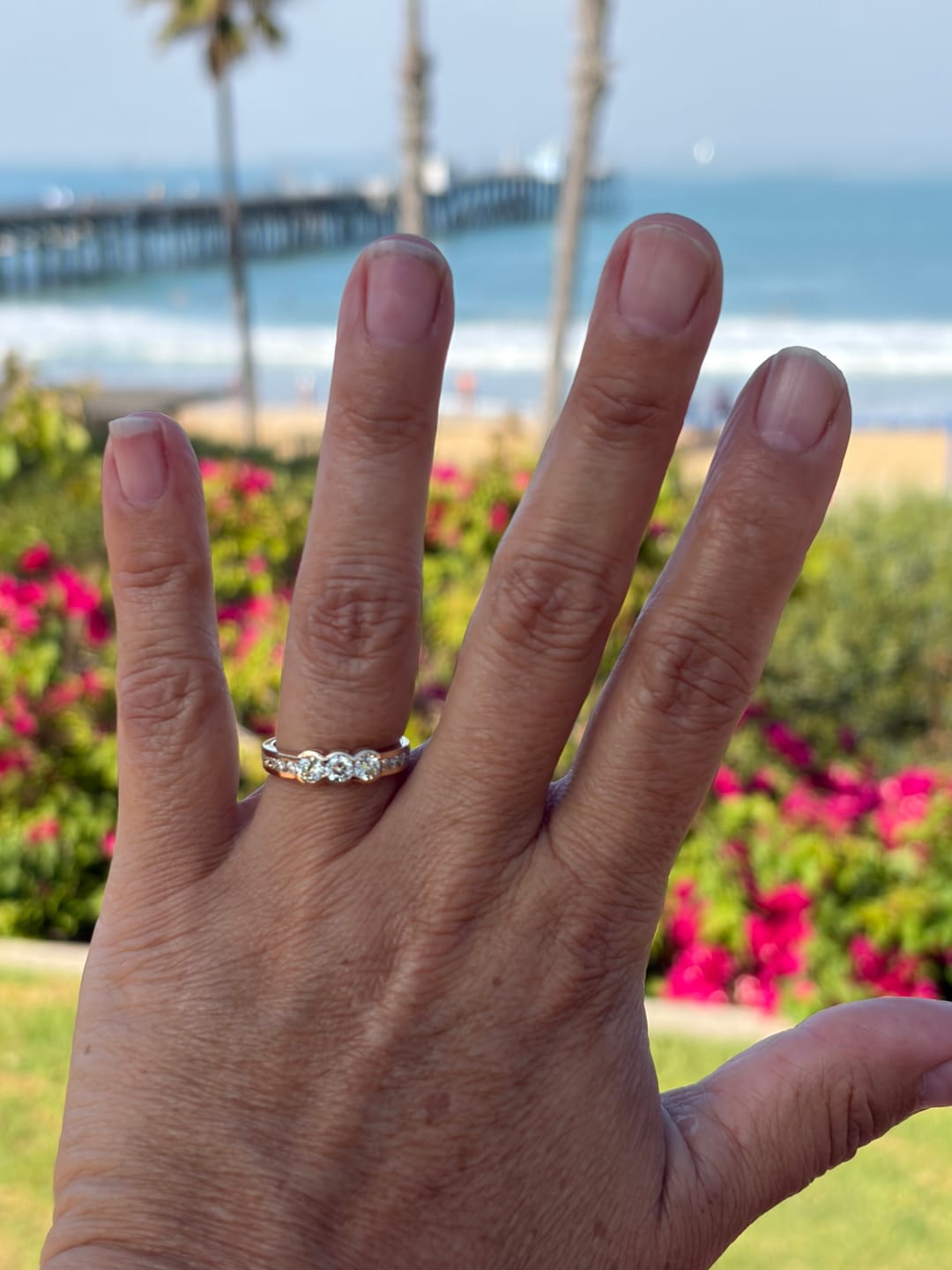 Customer photo review of 1.10 CT Round Cut Natural Diamonds - Wedding Band
